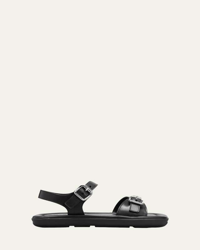 Calfskin Buckle Sporty Sandals